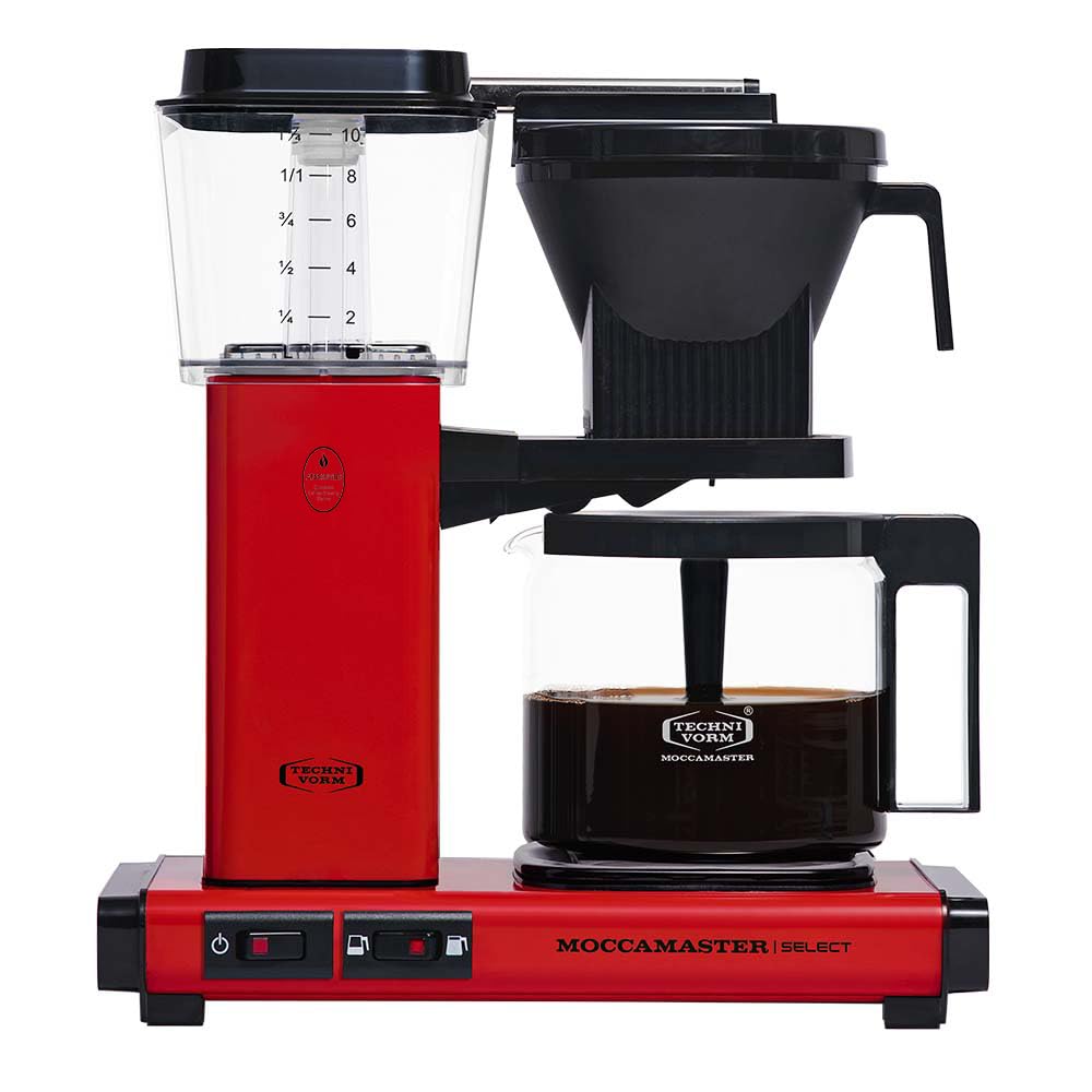 Moccamaster KBG Select Coffee Maker - 1.25L Drip Coffee Machine with Thermal Carafe, Red - Perfect for Home, Office & Restaurant Use