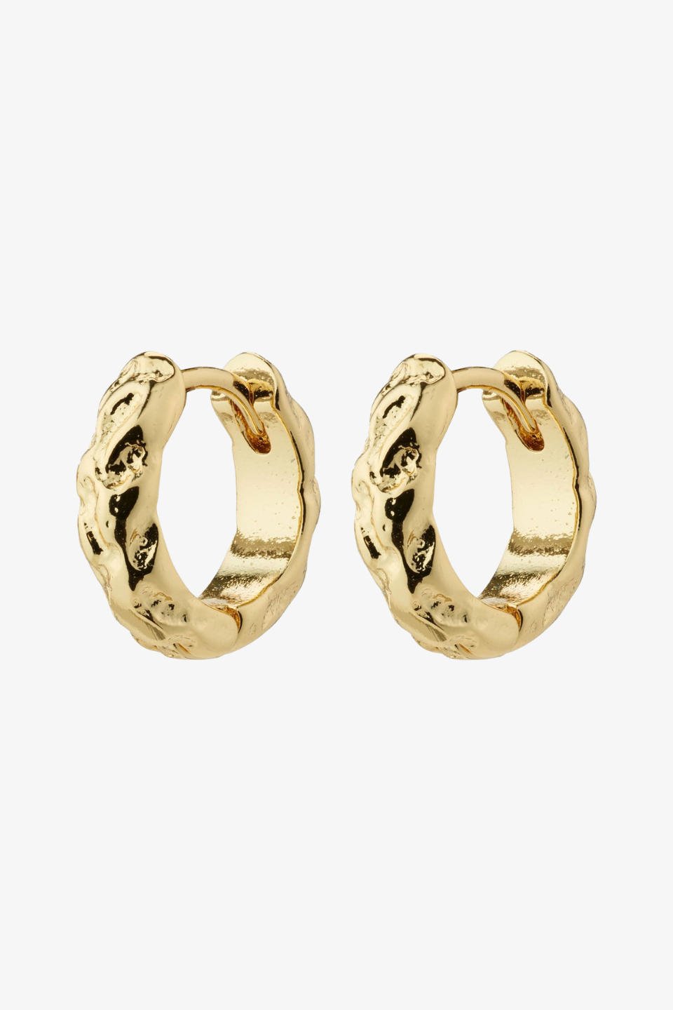 Recycled Gold Plated Huggie Hoop Earrings for Women - Minimalist Everyday Jewelry - Perfect for Work, Date Night & Gifting