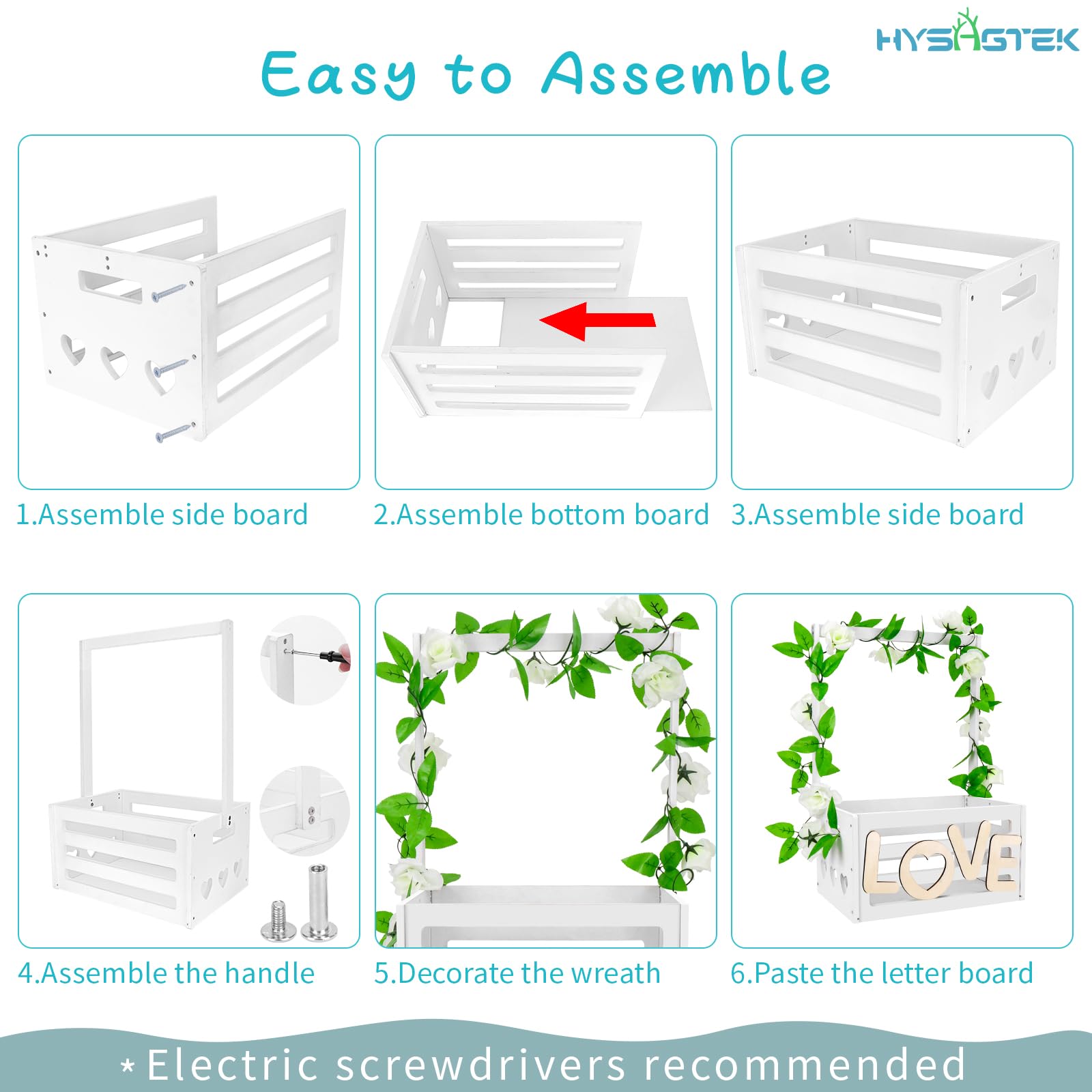 Hysagtek Wooden Baby Shower Storage Crate with Handle - Baby Closet Organizer for Newborn Boys & Girls - Perfect for Nursery, Baby Shower Party Gifts & Pregnancy Gifts for New Parents - Ideal for Home Nursery Organization & Baby Essentials Storage