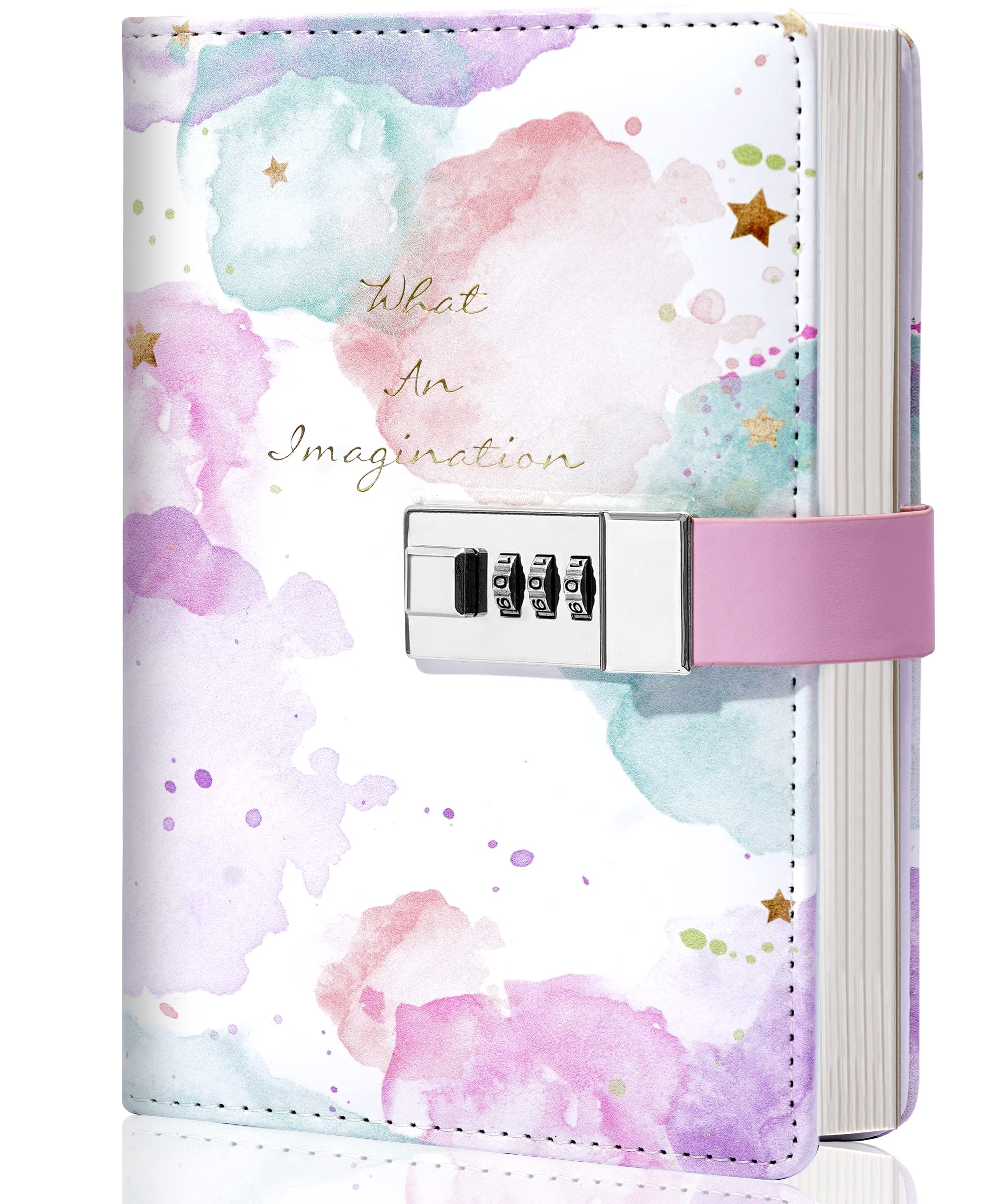 Lockable Tie-Dye Diary for Girls Ages 8-12 | 5.9 x 7.9 Inch Secret Journal with Lock | Perfect Gift for Preteen Girls | Great for Writing Thoughts, Keeping Secrets & Personal Memories