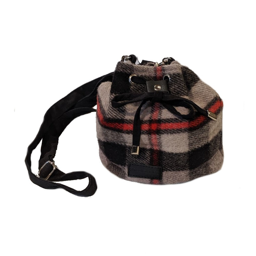 Stylish Tartan Drawstring Bucket Bag for Women - Trendy Crossbody Purse for Casual Outings, Travel & Everyday Use
