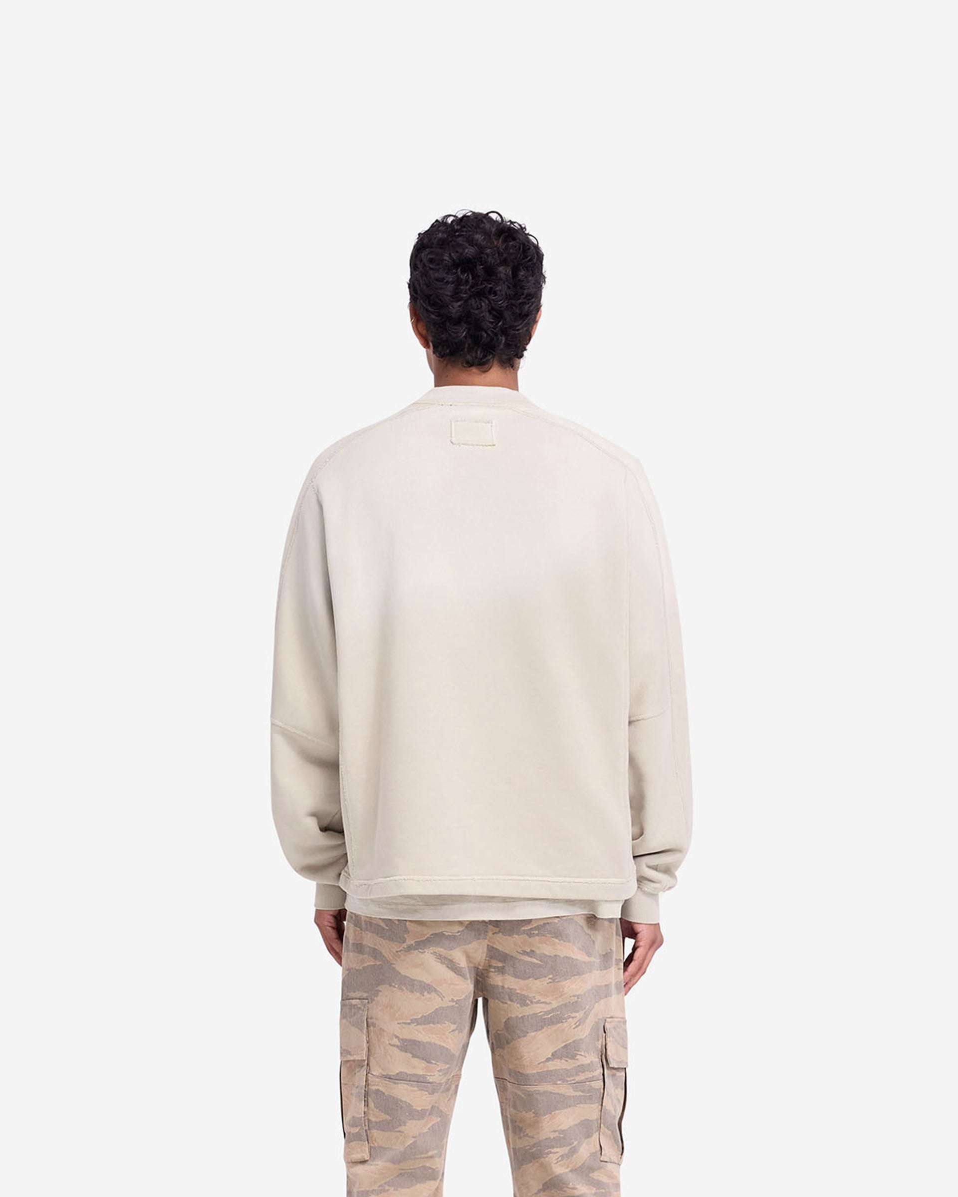 Stepped Hem Sweatshirt in Oat - Trendy Oversized Pullover for Women | Perfect for Casual Outfits, Streetwear & Loungewear