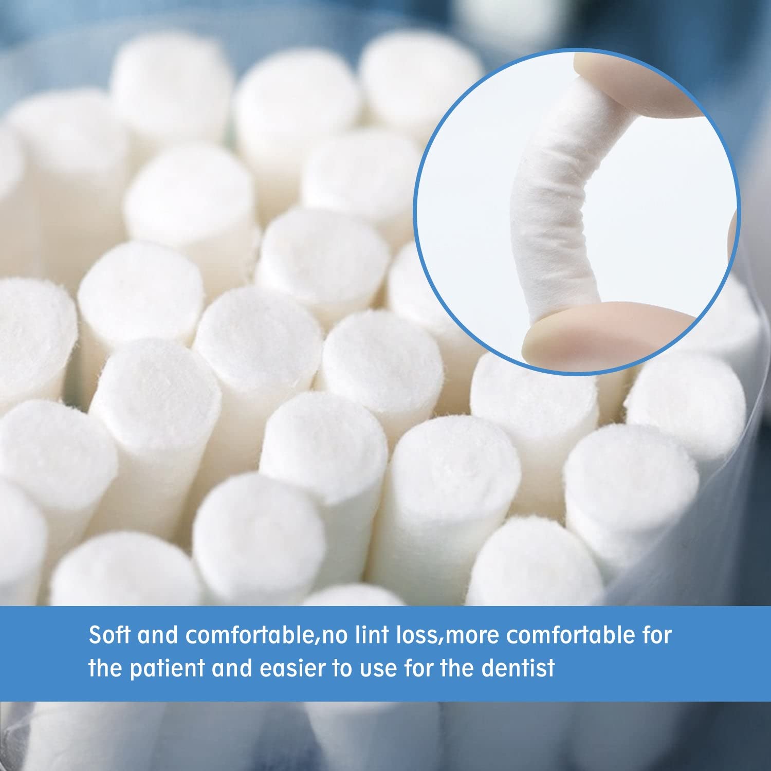 **1000 Rolls Disposable Non-Sterile Cotton Pads - 100% Pure Soft & Absorbent Dental Cotton Rolls for Kids & Adults | Oral Care, Nose Plugs, First Aid, Makeup Removal**