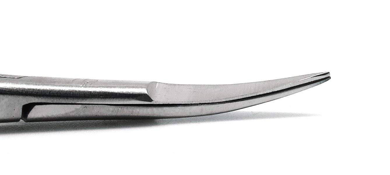 Professional SANDBROS Curved Cuticle Scissors - Stainless Steel Self-Opening Grooming Scissors for Nail Care, Manicure & Pedicure | Perfect for Scrapbooking, Decoupage & Crafting Projects