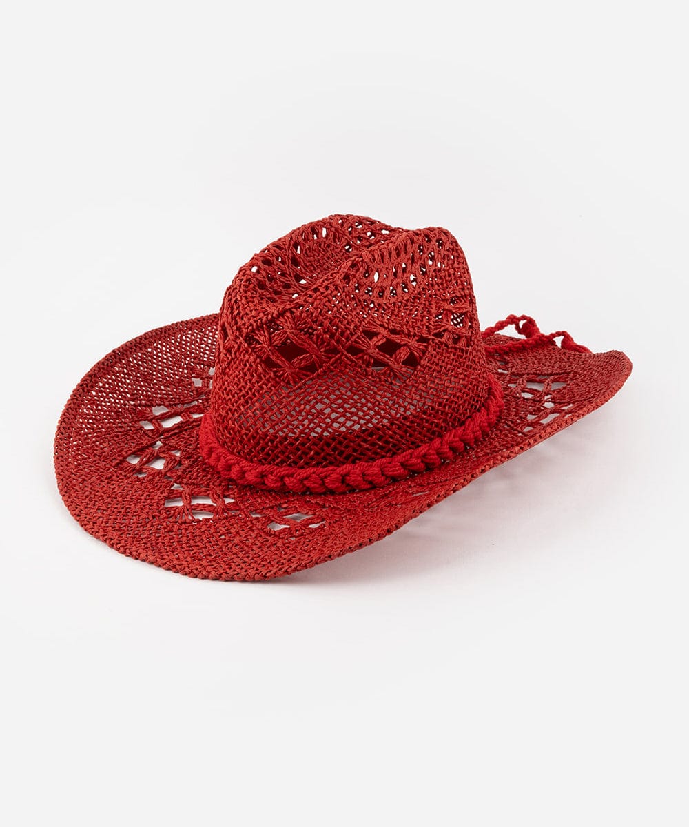 Stylish Remy Vented Straw Cowboy Hat for Women & Men - Breathable Sun Protection for Outdoor, Beach, and Country Music Festivals