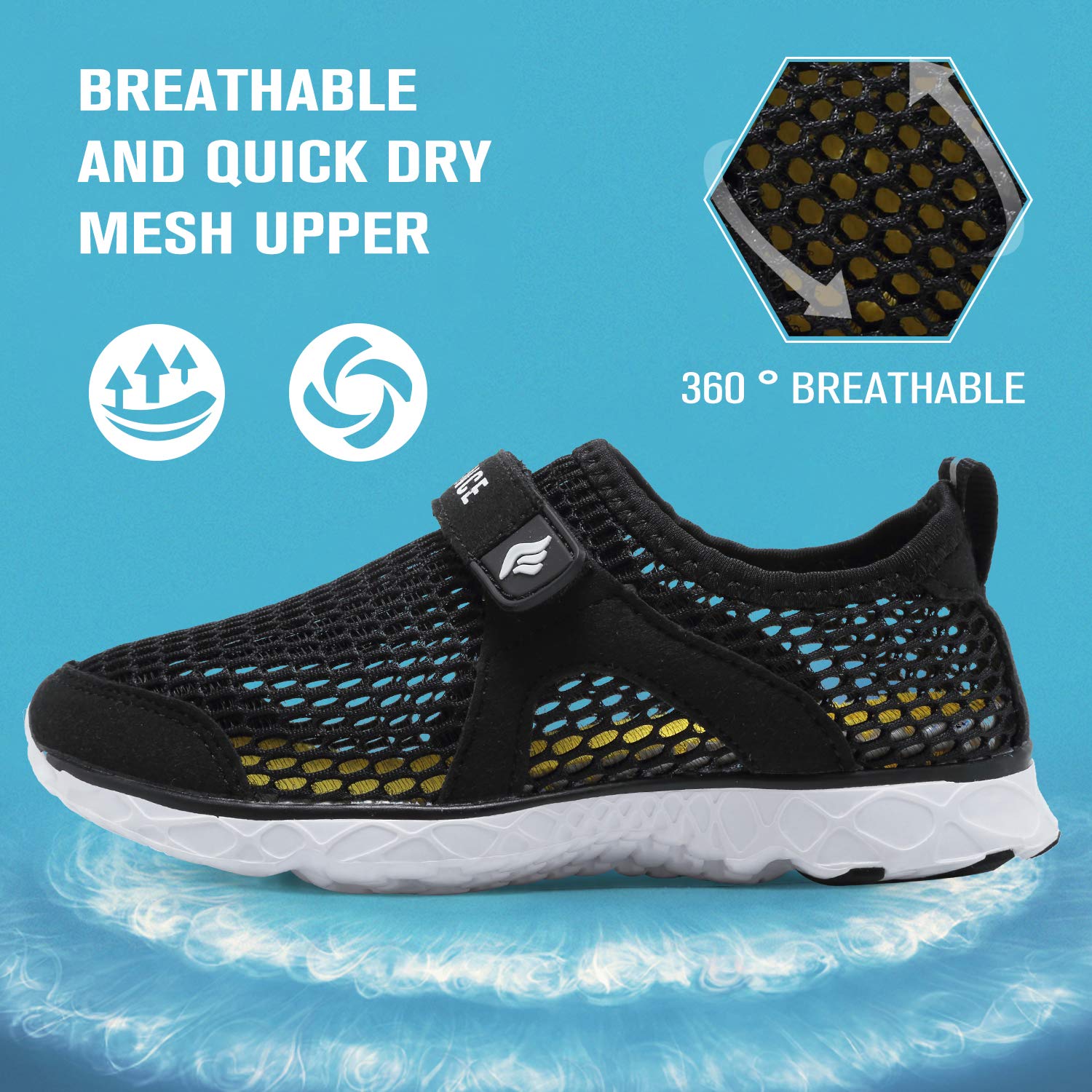 CIOR Kids Water Shoes - Lightweight Swim Sneakers for Toddler & Big Kid - Beach & Pool Sports
