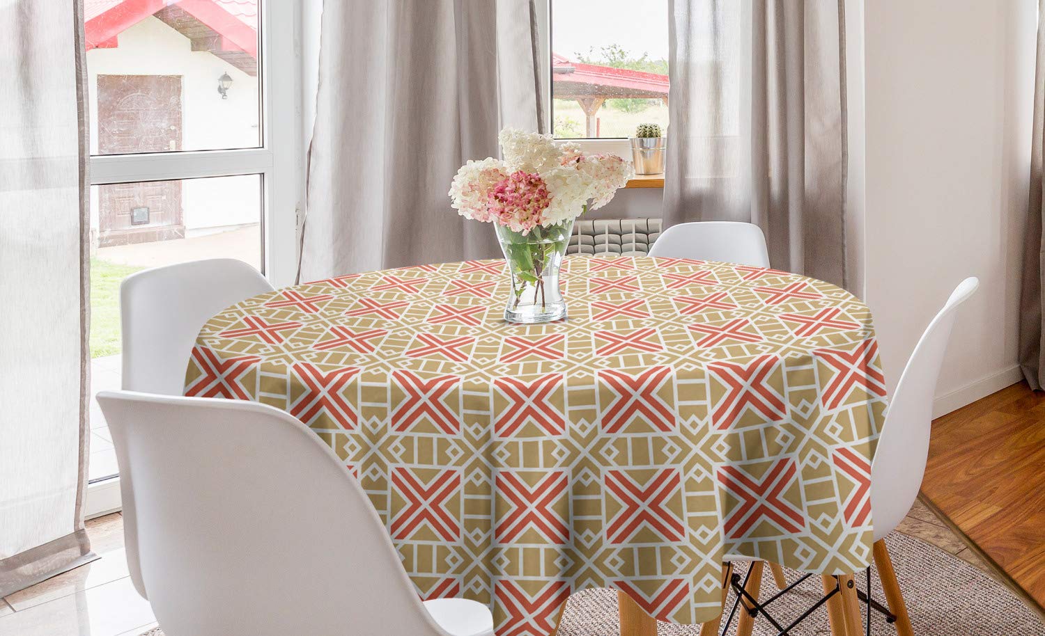 Ambesonne Abstract Round Tablecloth 60