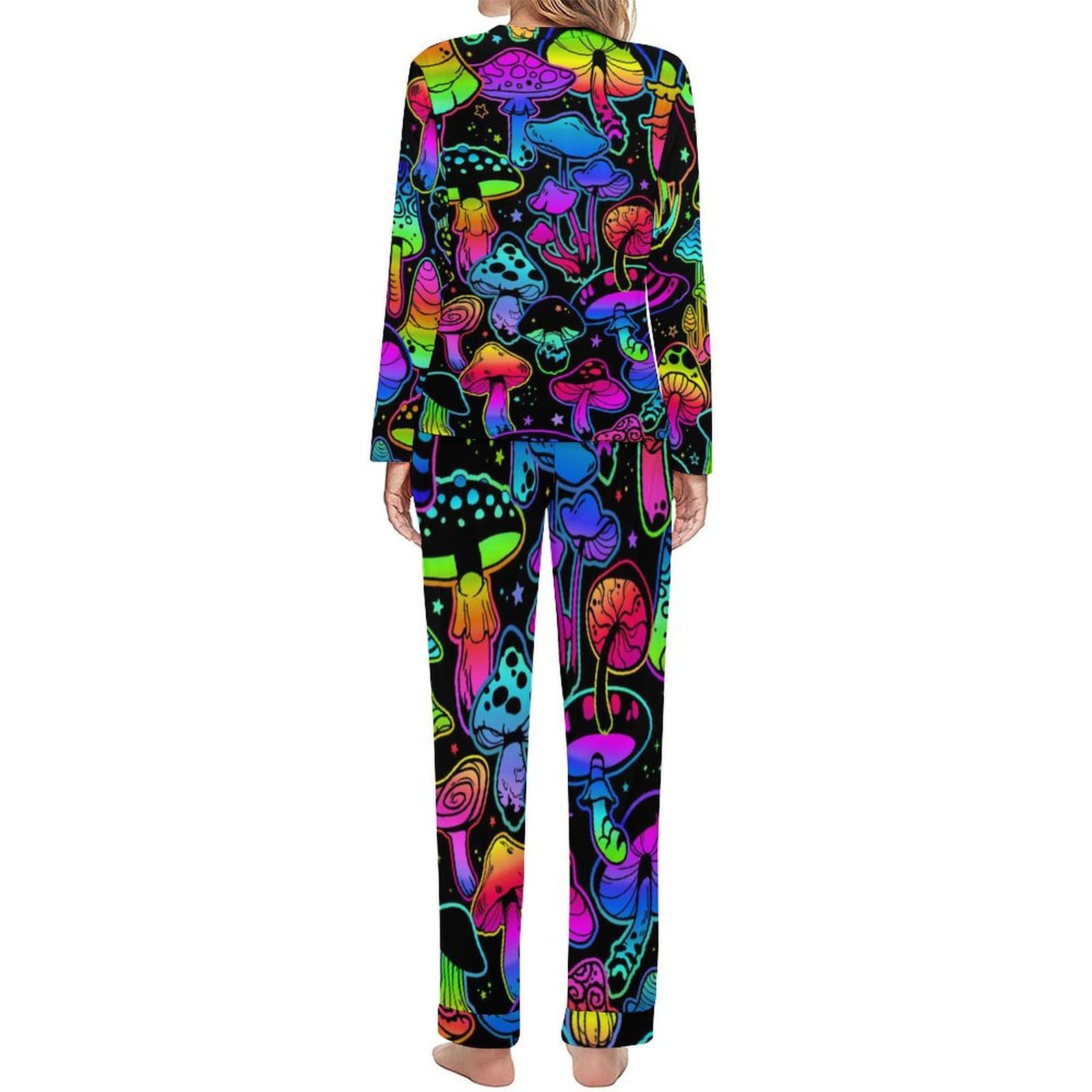 2 Piece Women's Pajama Set - Soft Long Sleeve Sleepwear with Pockets, Comfy Crew Neck Lounge Pants for Sleeping, Relaxing at Home & Cozy Nights