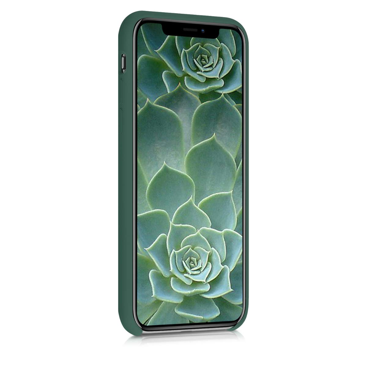 kwmobile TPU Silicone Phone Case for Apple iPhone X - Soft Protective Cover in Forest Green - Perfect for Everyday Use, Travel & Outdoor Activities