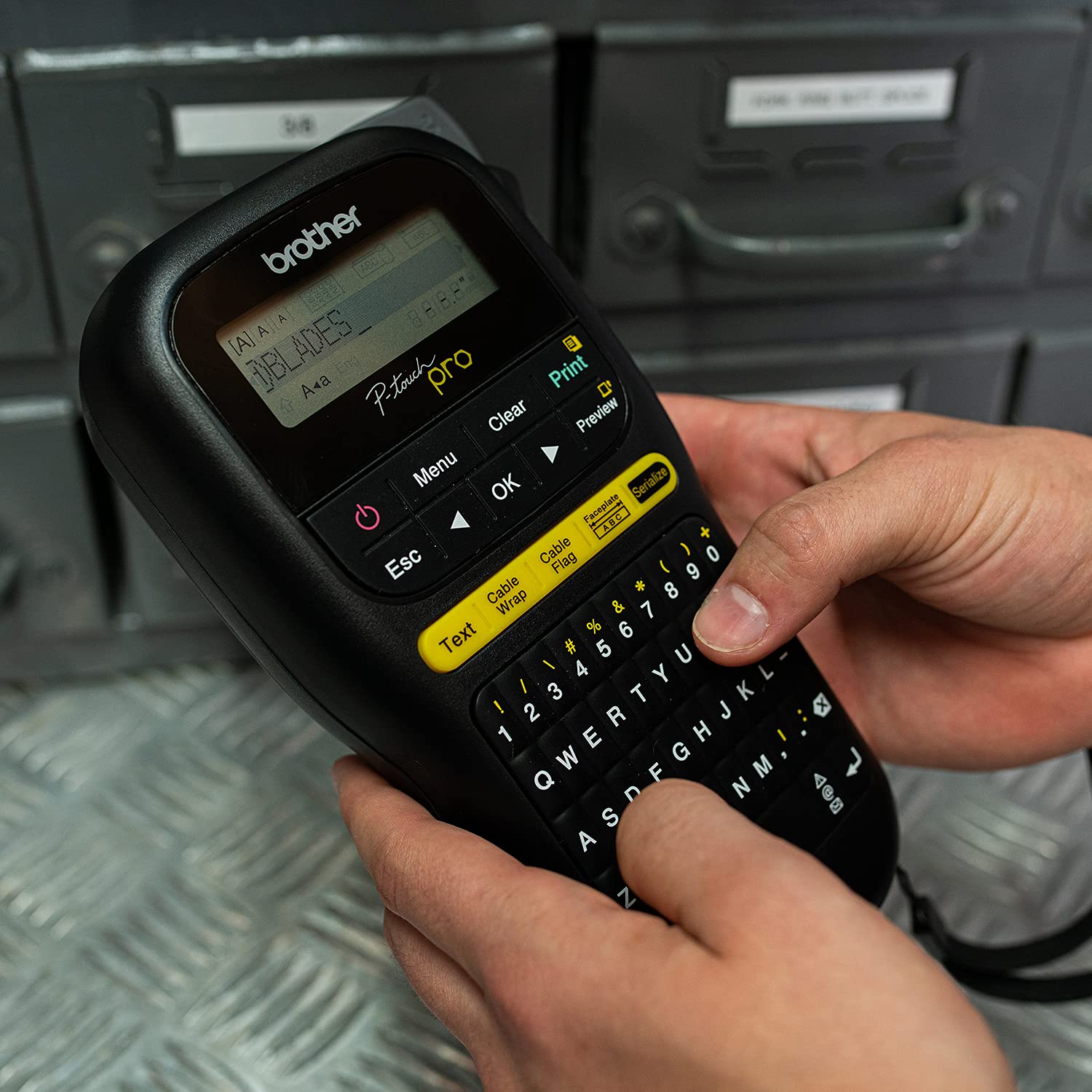 Brother Genuine P-touch PTH111 Professional Label Maker - Create Custom Labels for Office, Home & Industrial Organization | Perfect for File Folders, Storage Bins & Equipment Labeling