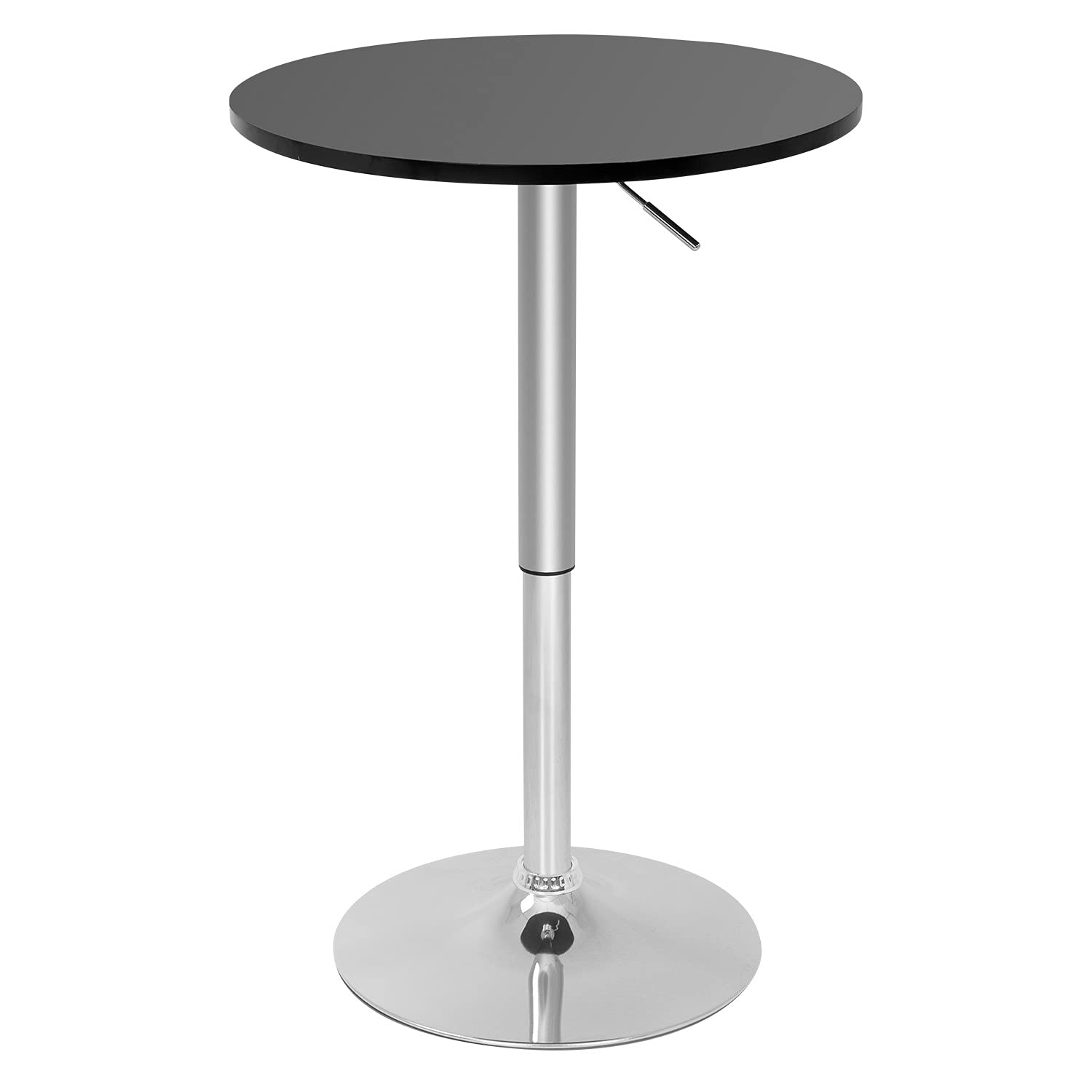 Adjustable Height Modern Round Bar Table - Hydraulic Pub & Counter Table for Kitchen, Dining Room & Home | Perfect for Entertaining, Small Spaces & Breakfast Nooks