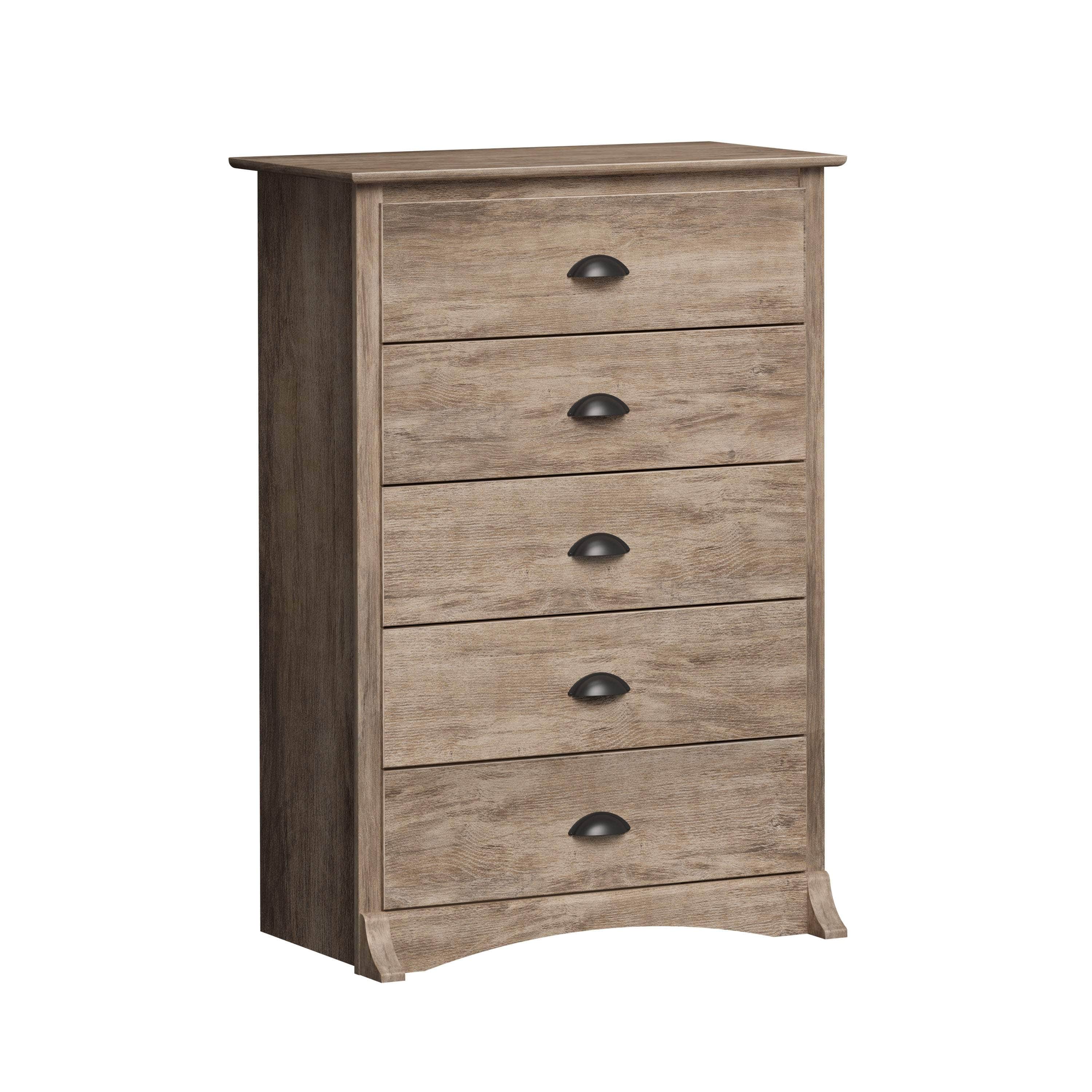 Sonoma 5-Drawer Dresser Chest - White, Black, Gray, Blue & Beige | Bedroom Storage Organizer for Clothes & Accessories
