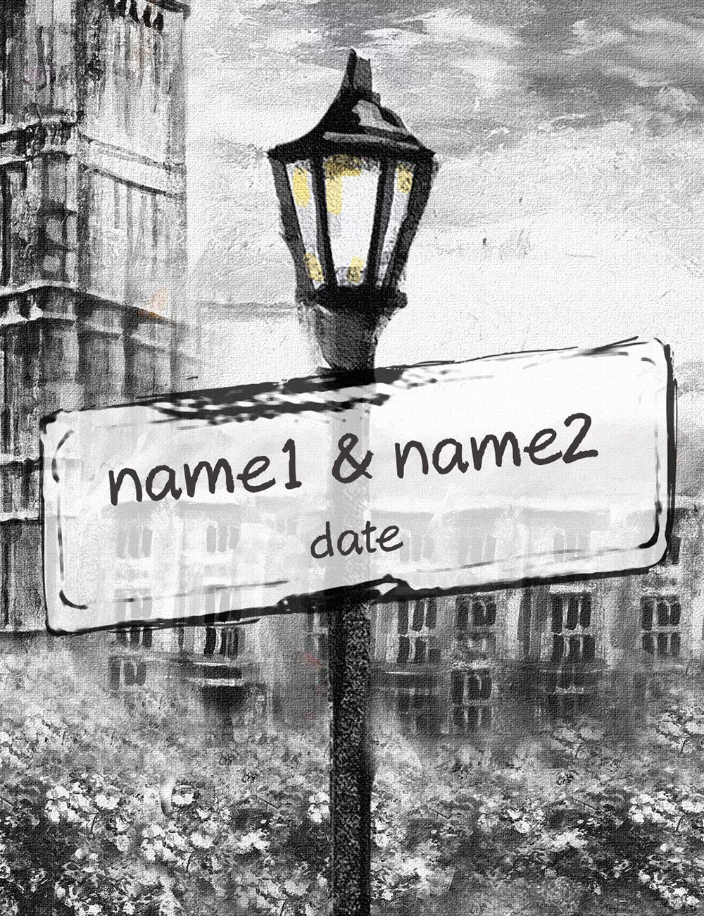 IPIC - Personalized London Lovers Artwork with Custom Names & Date | Romantic Gift for Anniversary, Wedding, Birthday & Holidays | 24#P (30x20) Canvas | Perfect for Couples' Bedroom Decor & Romantic Home Gifts