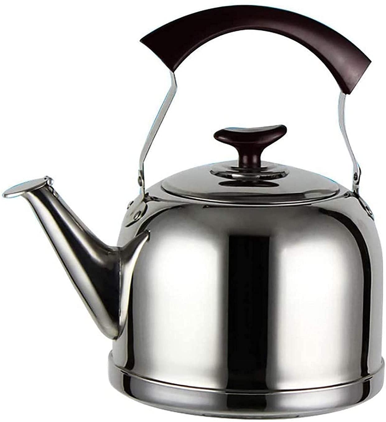 Premium Stainless Steel Whistling Tea Kettle - 5L Large Capacity Stovetop Kettle for Gas, Coal & Induction Cooktops - Classic Kitchenware for Tea Brewing & Home Decor | Perfect for Morning Tea, Camping & Cozy Kitchen Moments
