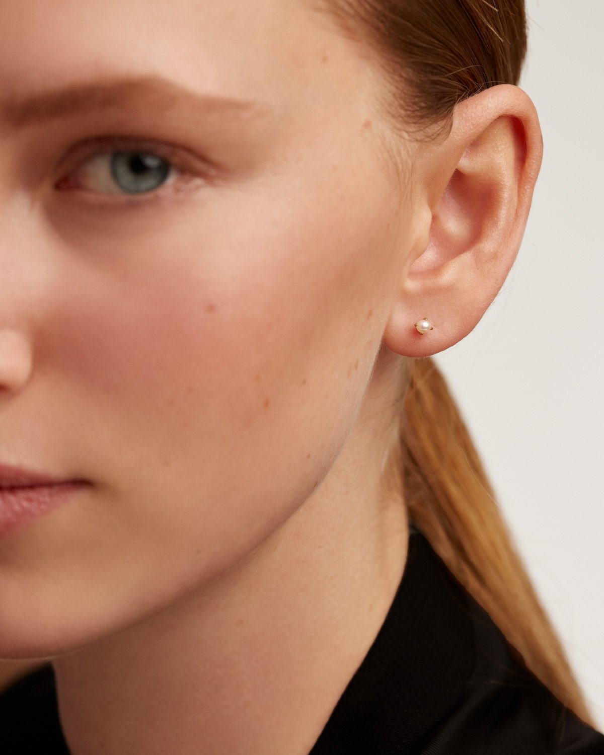 GRID Solitary Mini Pearl Earrings for Women - Elegant Stud Earrings for Daily Wear, Work & Special Occasions