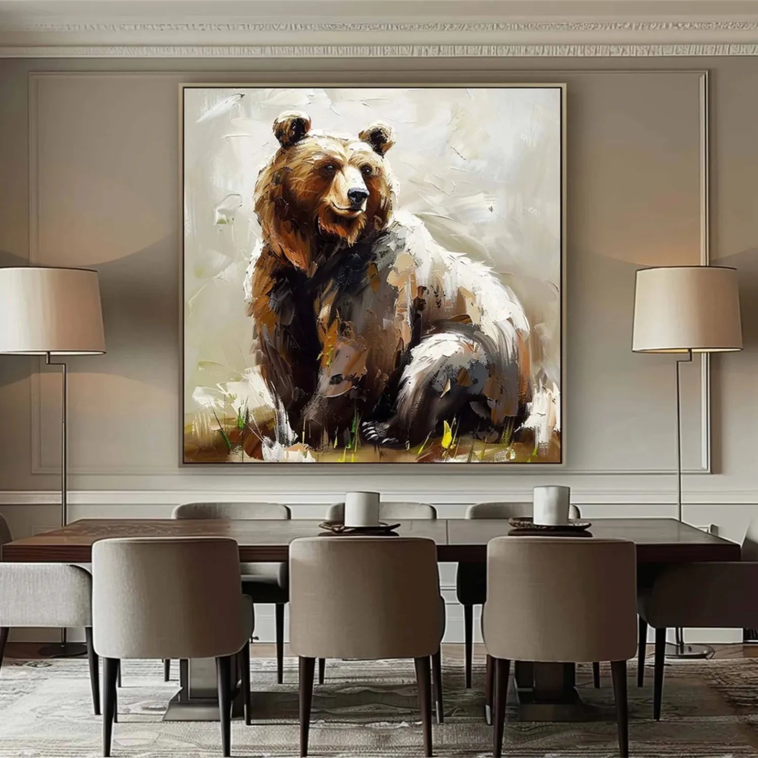 Animal Art Painting #AP088 - Handmade Canvas Wall Decor for Living Room, Bedroom & Office | Wildlife & Nature Inspired Artwork