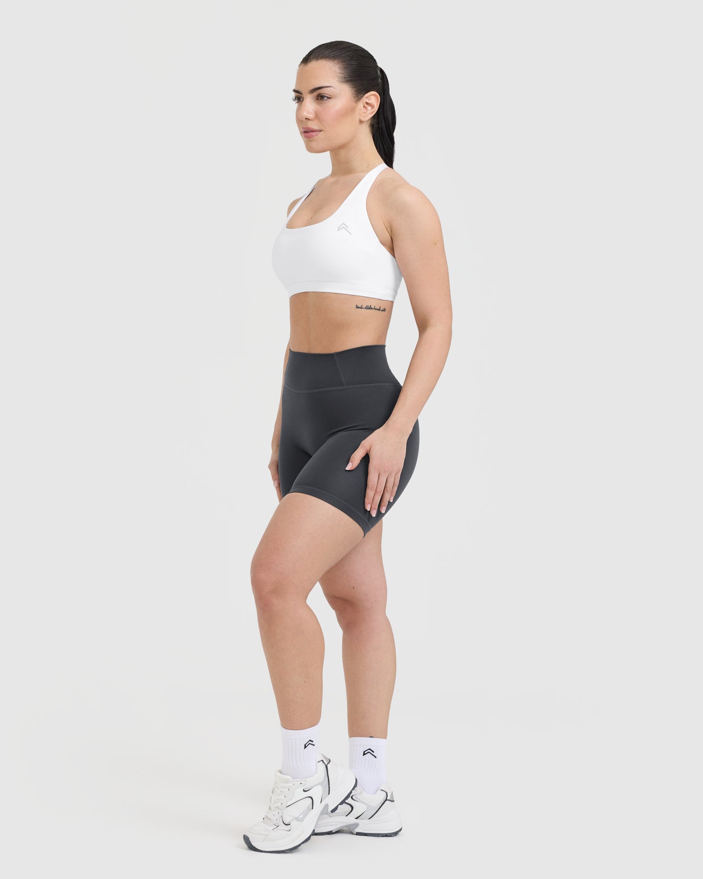 Timeless Square Neck Sports Bra for Women - High Support Workout Top - Breathable & Comfortable Yoga Bra - Perfect for Gym, Running & Yoga (White)
