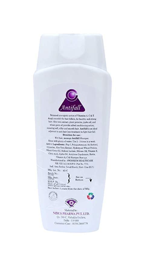 Anti-Fall & High Conditioning Shampoo for Frizzy Hair - 2 Pack | Reduces Hair Loss, Nourishes & Smooths Dry Damaged Hair - Perfect for Daily Use at Home or Salon