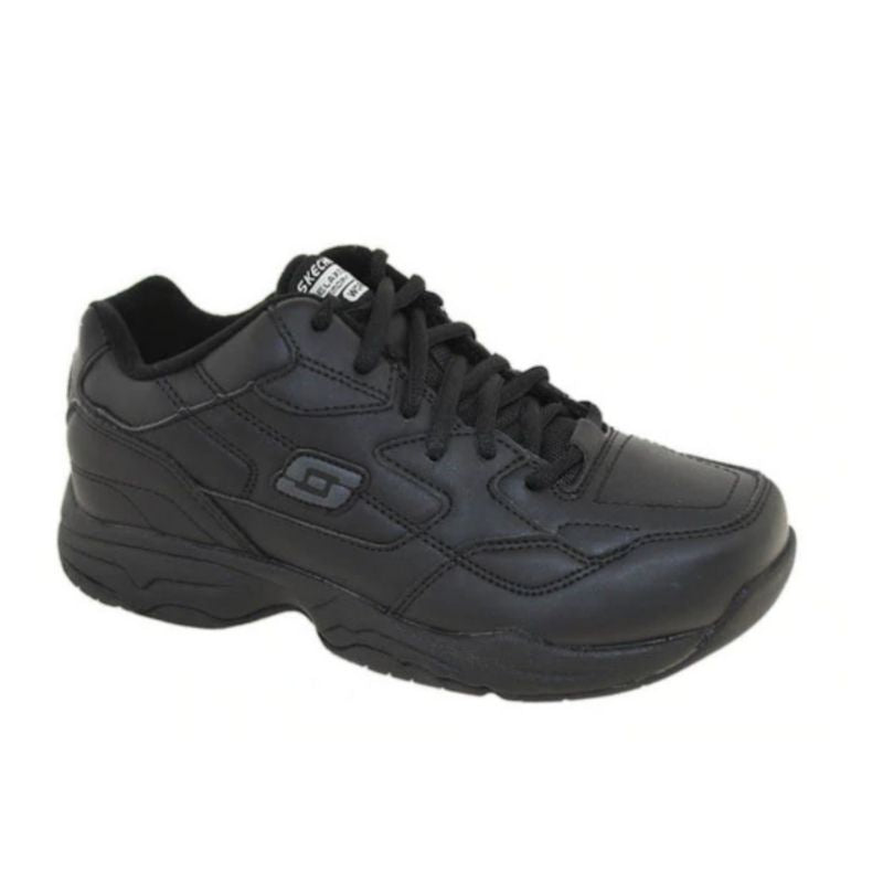 Skechers Felton Albie Women's Slip Resistant Work Shoes - Black (Style #76555) | Comfortable & Durable Non-Slip Shoes for Nurses, Waitresses & Healthcare Workers