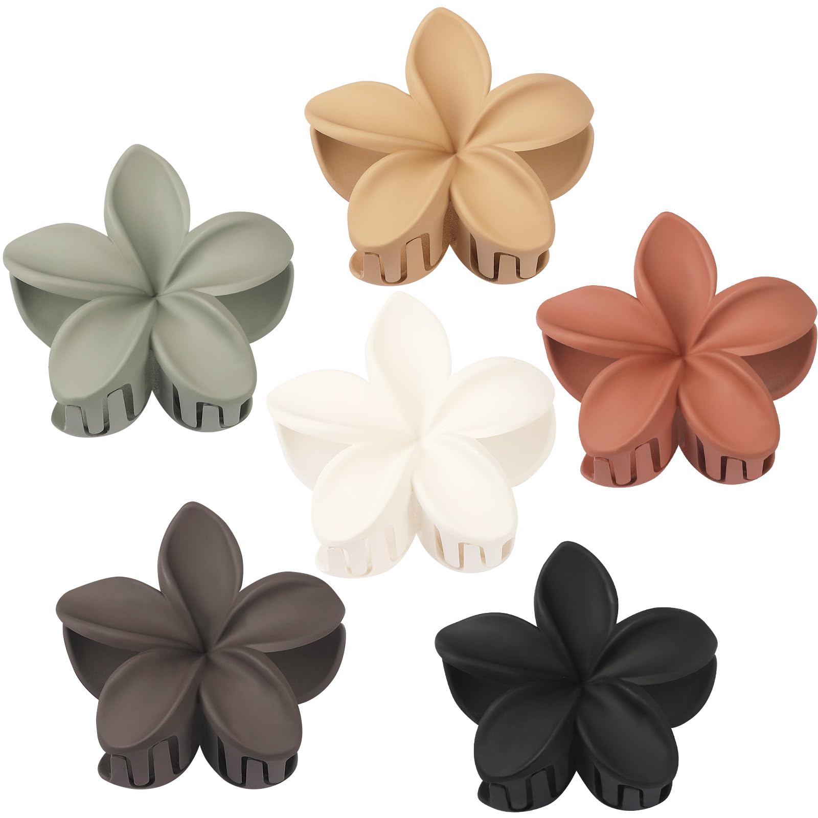 6Pcs Large Flower Hair Clips for Women - Beach & Summer Styling