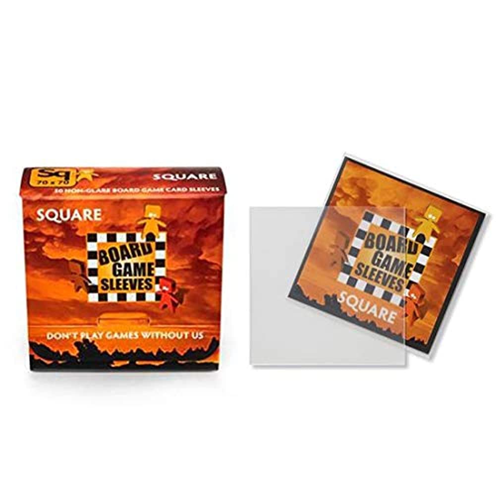 Arcane Tinmen Non-Glare Board Game Card Sleeves - 50ct Square Size Premium Matte Sleeves for MTG, Yugioh & Collectible Card Games - Perfect for Tournaments & Game Nights