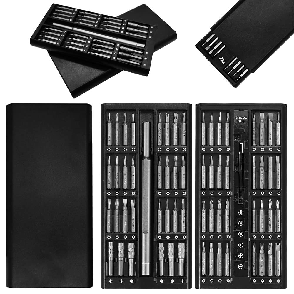 63 in 1 Precision Screwdriver Set - Professional Electronics Repair Tool Kit for iPhone, Android, Watch, Laptop, PC & Game Console - Multi-Bit Screwdriver Kit with Magnetic Tips - Perfect for Home DIY Repairs & Tech Maintenance