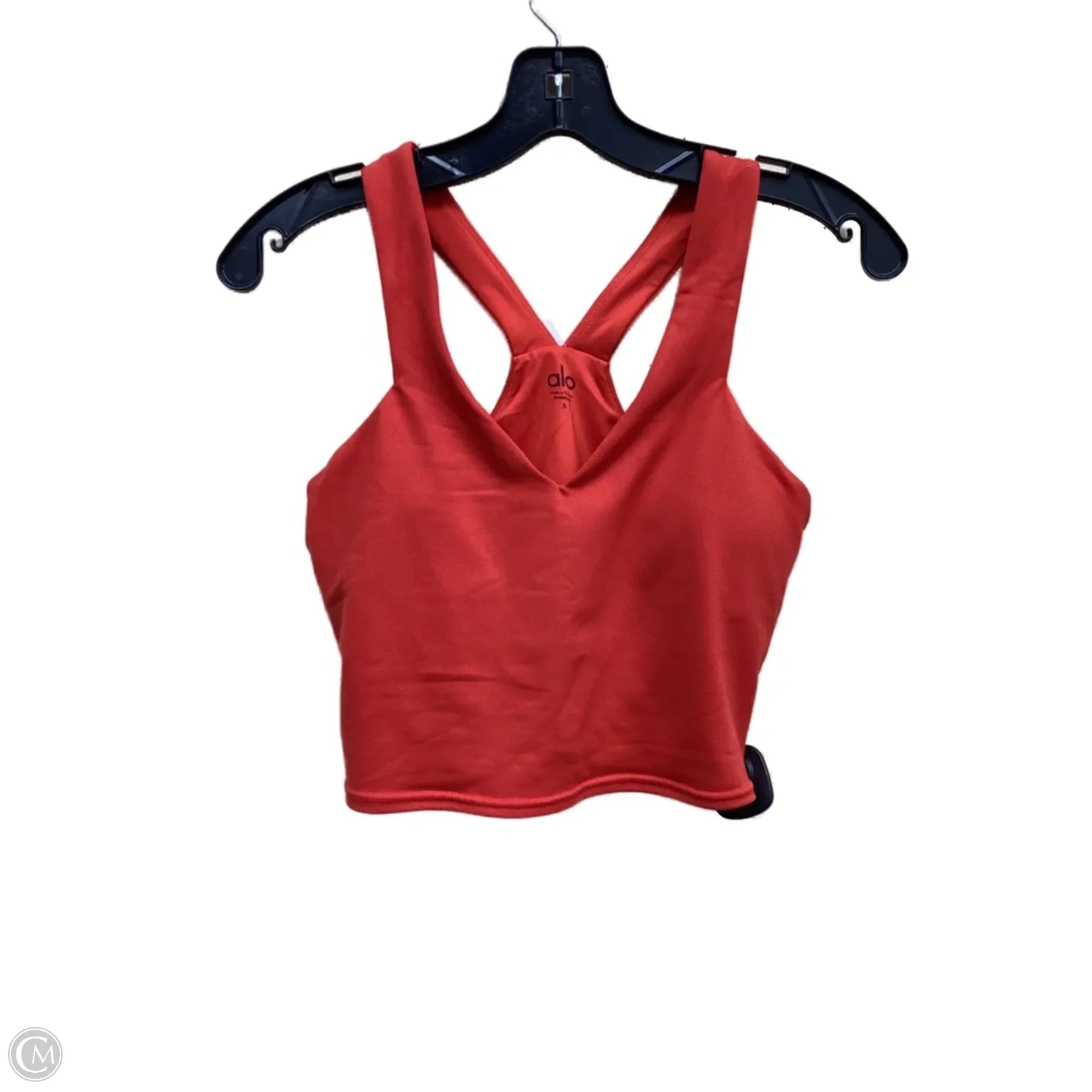 Alo Women's Red Athletic Sports Bra Size S - High Support Workout Top for Yoga, Running & Gym