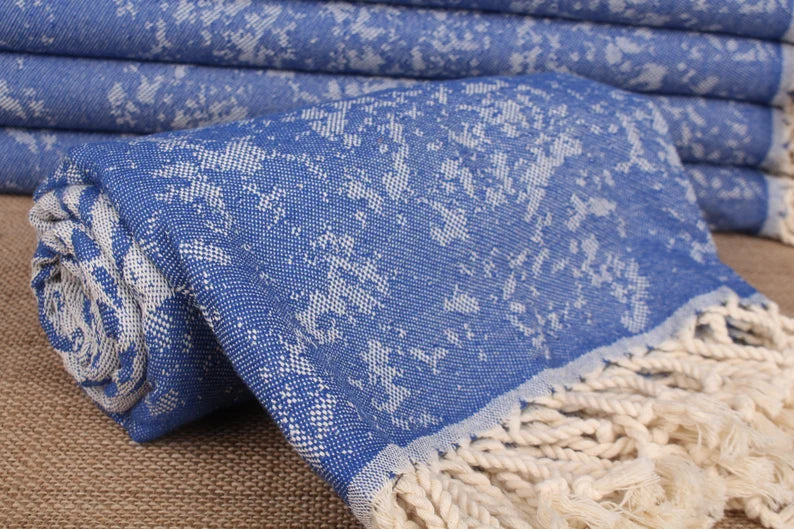 Premium Blue Turtle Turkish Beach Towel - Soft, Quick-Dry & Large 40x80 Inches - Perfect for Pool, Beach, Vacation & Yoga - Lightweight & Sand-Free