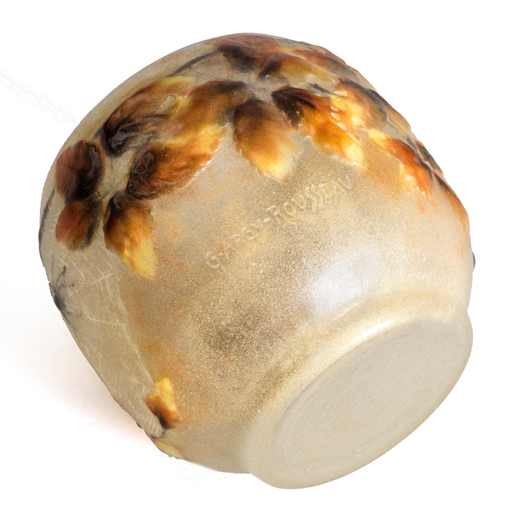 Gabriel Argy Rousseau Pâte de Verre Spider and Bramble Art Glass Vase - Elegant Home Decor for Living Room, Office, or Gift