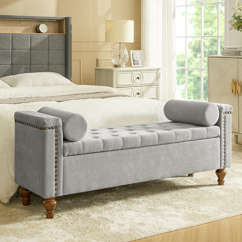 Rosana Storage Bench with Waterproof Fabric - Stylish Entryway Seating & Shoe Storage Organizer - Perfect for Living Room, Bedroom, or Mudroom Organization