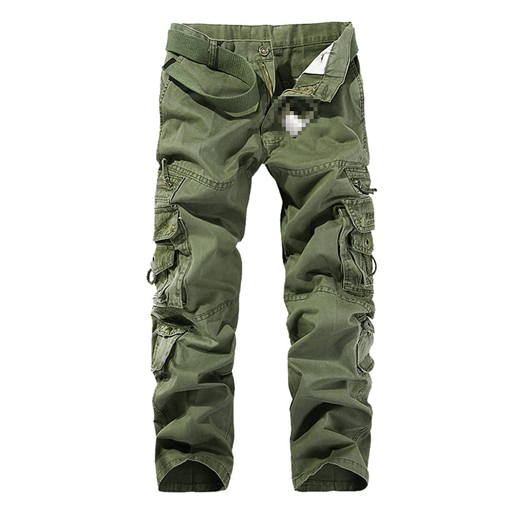 Men's Cargo Pants for Autumn - Straight Fit Casual Tactical Pants with Multiple Pockets | Military Style Outdoor Hiking & Travel Pants for Adventure & Daily Wear