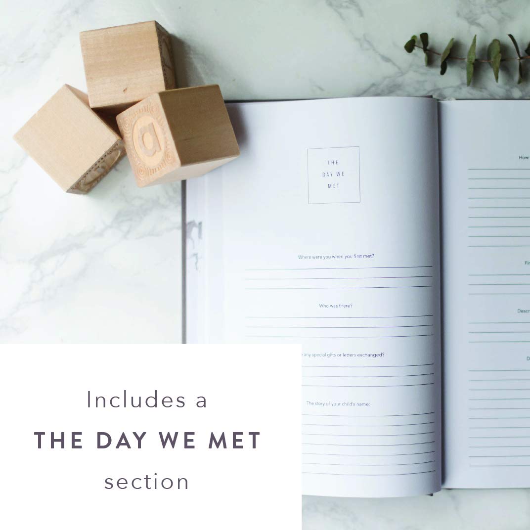 Adoption Memory Book - Keepsake Baby Journal for Boys & Girls | Track Childhood Milestones from Birth to Age 18 | Elegant Unisex Design in Ochre | Perfect for Adoptive Parents, Baby Showers & Family Gifts