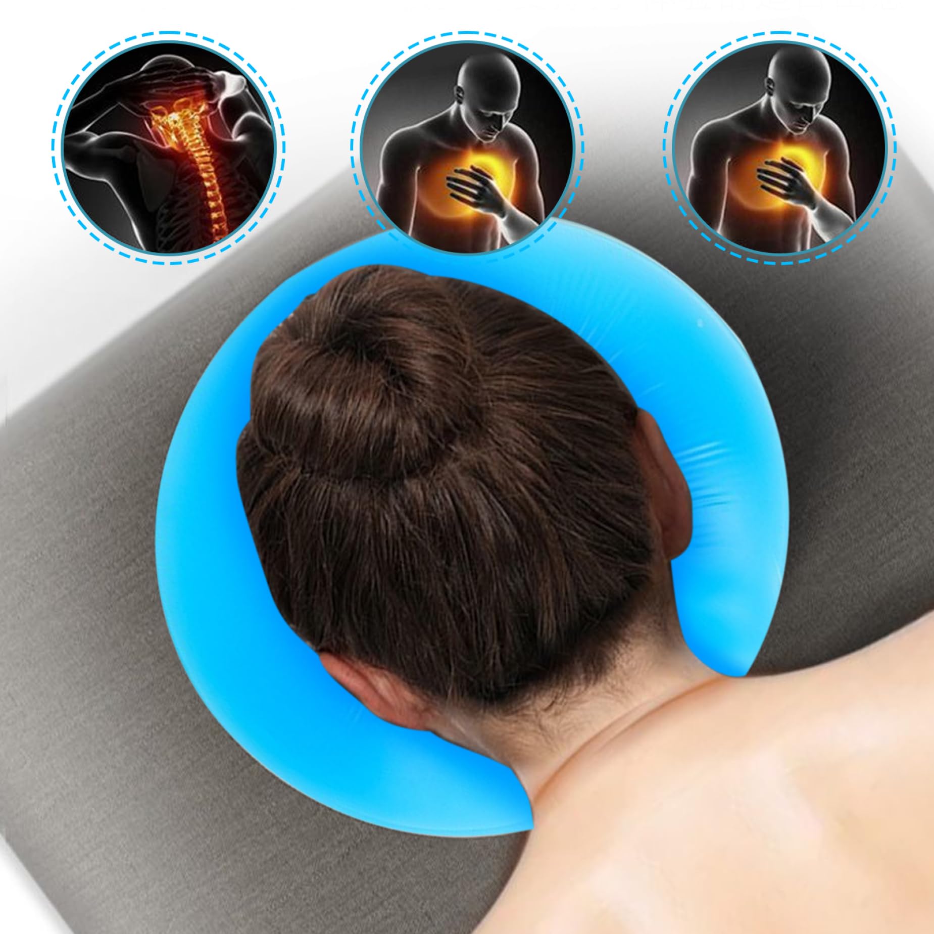 **U-Shaped Massage Pillow with Soft Silicone & Non-Slip Base - Comfortable Face Down Pillow for Massage Chairs & SPA Beds - Perfect for Relaxation, Facials, and Pain Relief**