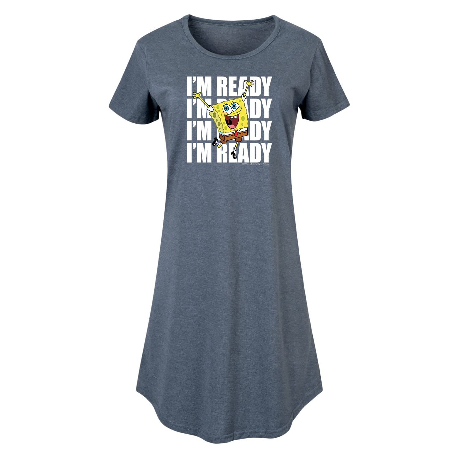 SpongeBob SquarePants 'I'm Ready' Women's Any Way Dress | Cartoon Character Hybrid Apparel | Casual Wear, Cosplay & Themed Parties