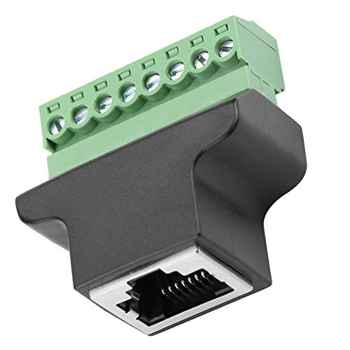 8 Pin DVR Female RJ45 to Screw Terminal Adapter - for Network Interface & Electrical Wiring