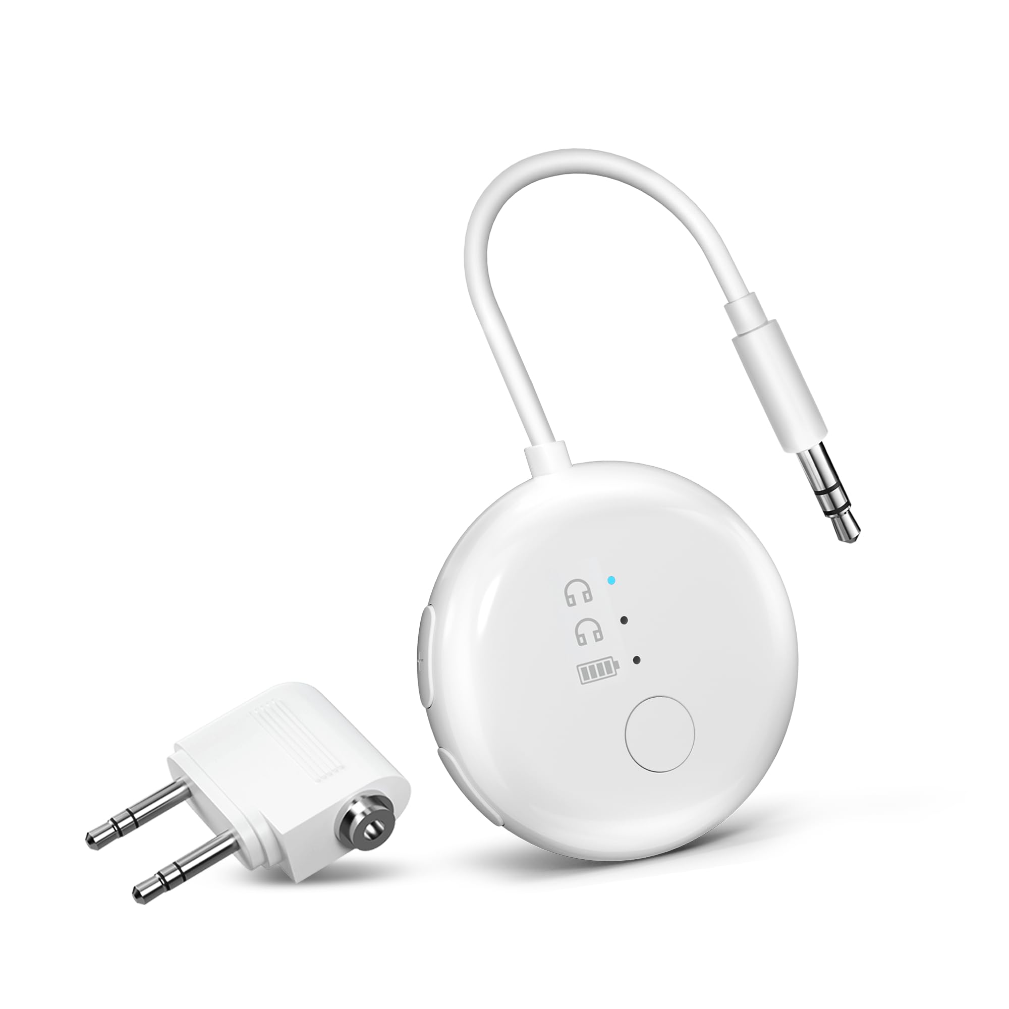Avantree SoundJet R1 - Bluetooth 5.3 Airplane Audio Adapter for Dual AirPods/Headphones | 20-Hour Battery | Wireless Transmitter for Flights, Travel, Gym, TV & Tablet | Perfect for In-Flight Entertainment & Workouts
