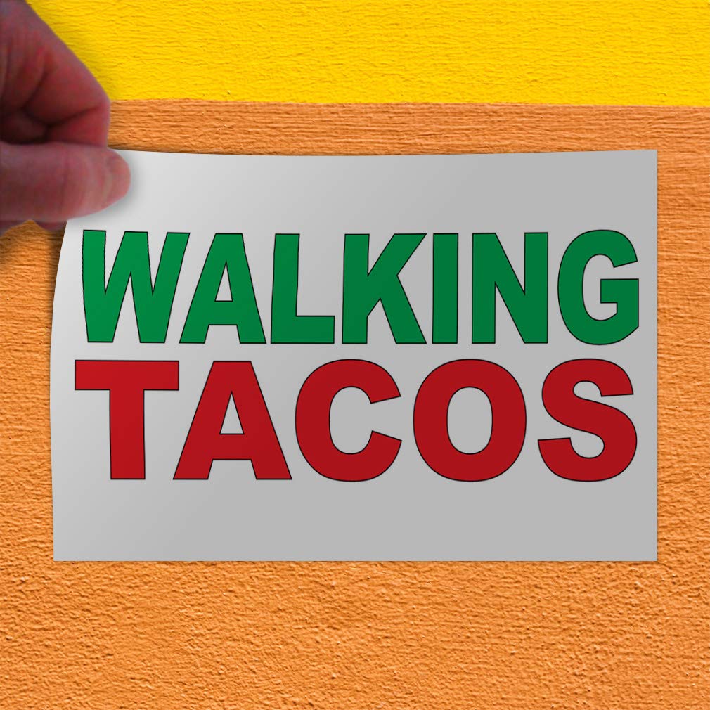 Premium Vinyl Decal Stickers - Multiple Sizes (10x7 Inches) for Walking Tacos, Bars, Restaurants & Food Trucks - Durable Industrial Safety Signs & Labels for Food & Beverage Industry - Perfect for Commercial Kitchens, Food Service Areas & Business Branding