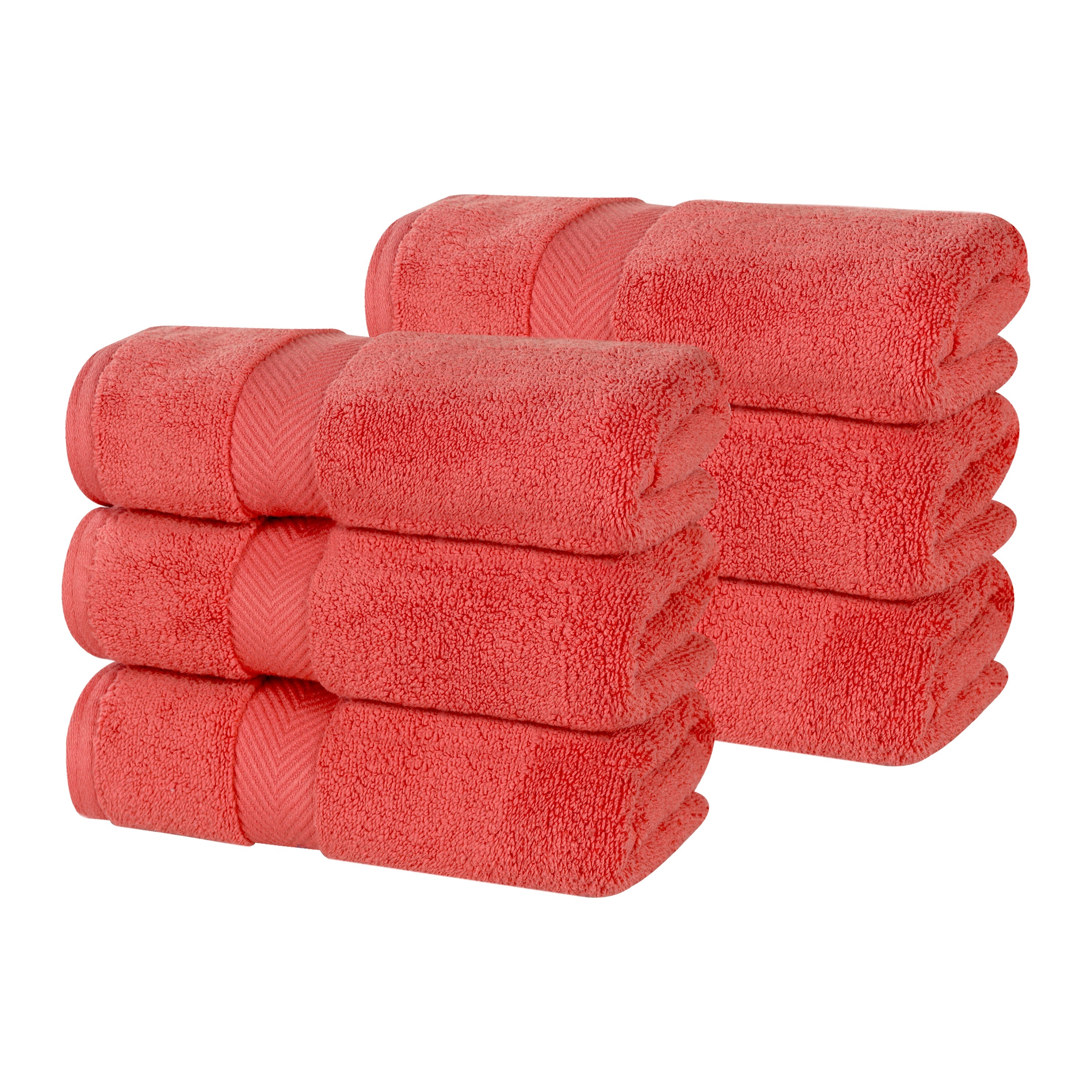 Premium 6-Pack Zero Twist Cotton Hand Towels - Ultra Soft, Highly Absorbent for Kitchen, Bathroom & Gym - Solid Color Home Essentials