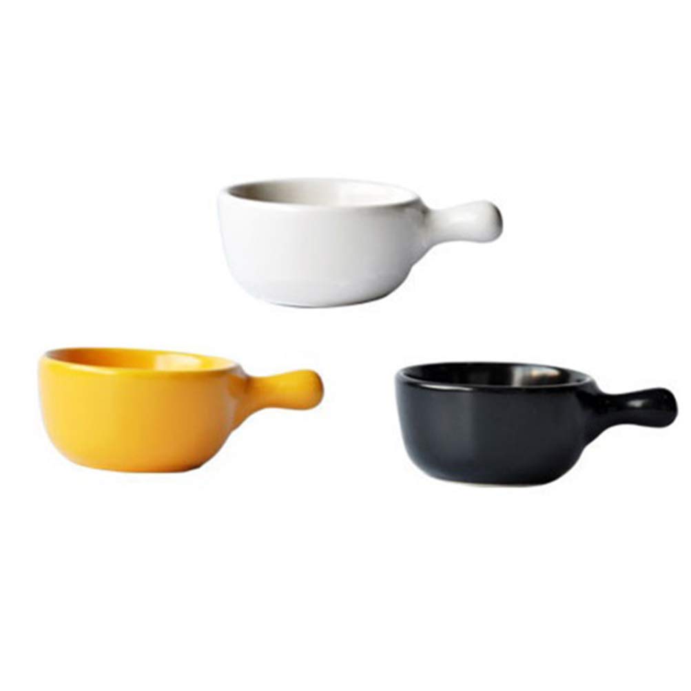 Hemoton 3-Piece Ceramic Sauce Bowls Set - Small Dipping Dishes for Soy Sauce, Sushi, Condiments & Snacks - Perfect for Asian Cuisine, Appetizers & Party Serving