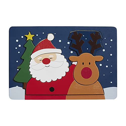 Christmas Reindeer and Santa Claus Jigsaw Puzzle - Fun Holiday Activity for Family & Kids | Perfect for Christmas Decor & Gifts