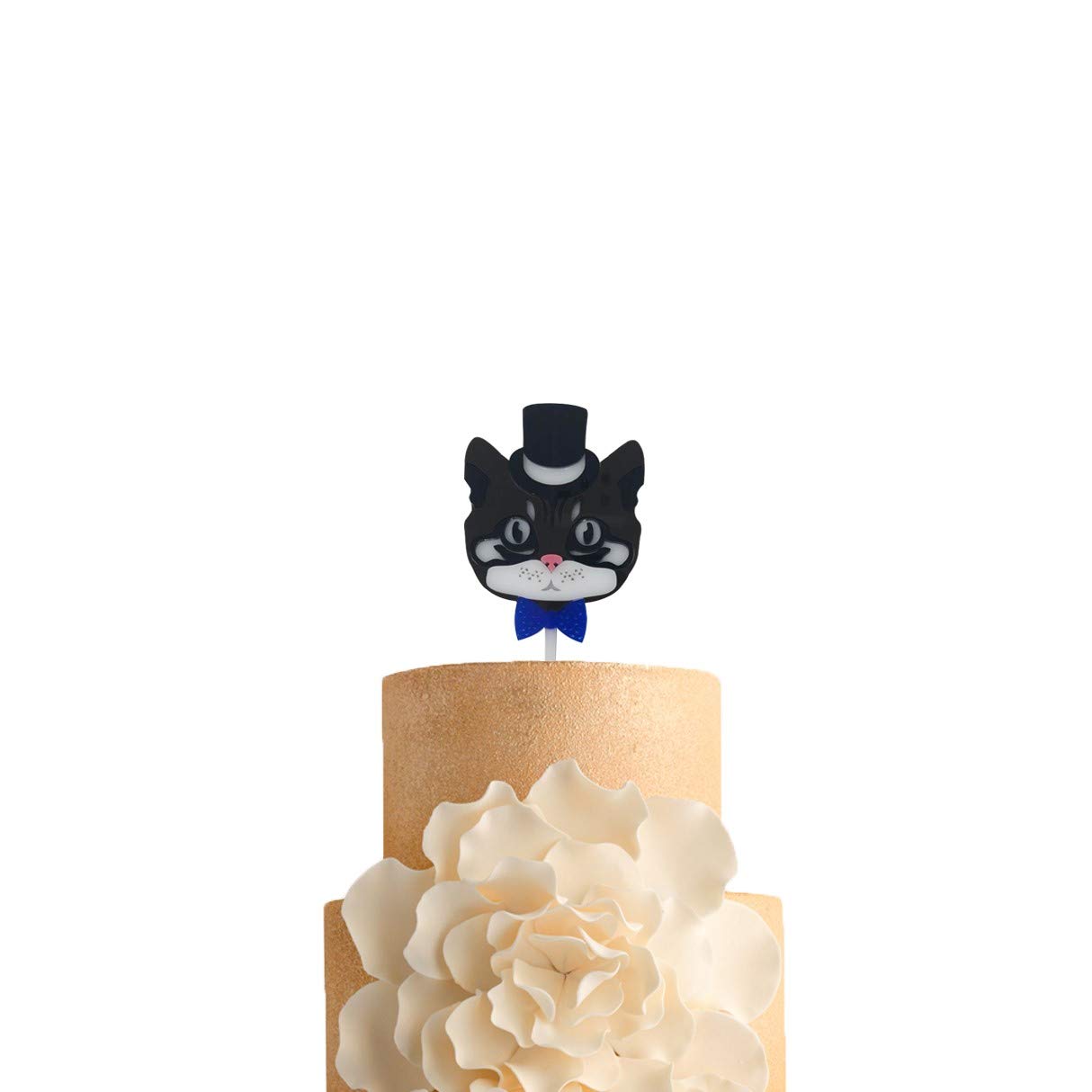 Acrylic Cake Topper for Cat & Dog Birthday Cakes - Adorable Kitten Design Pet Party Decoration | Perfect for Pet Birthday Parties, Cakes, Cupcakes & Dessert Displays