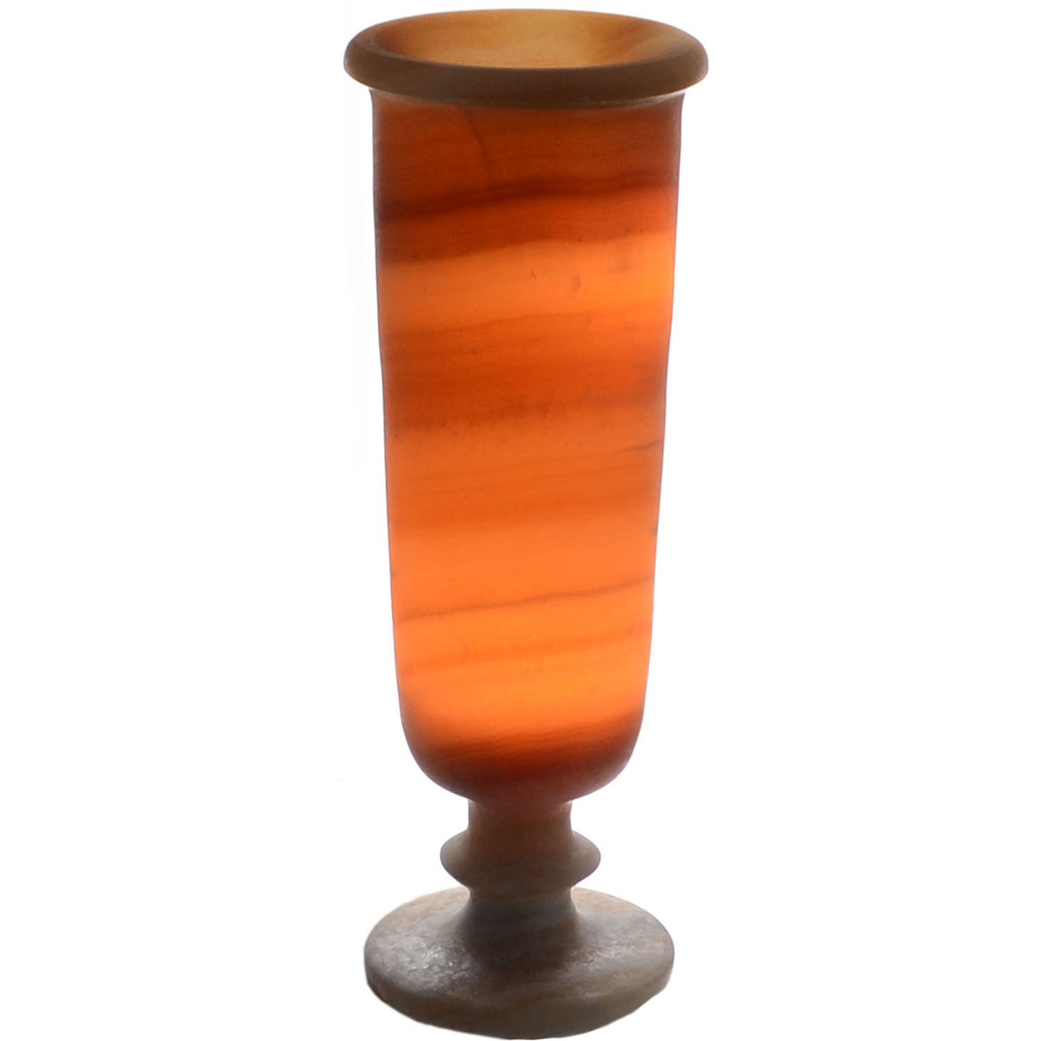 Handmade Alabaster Lotus Flower Candle Holder - 12