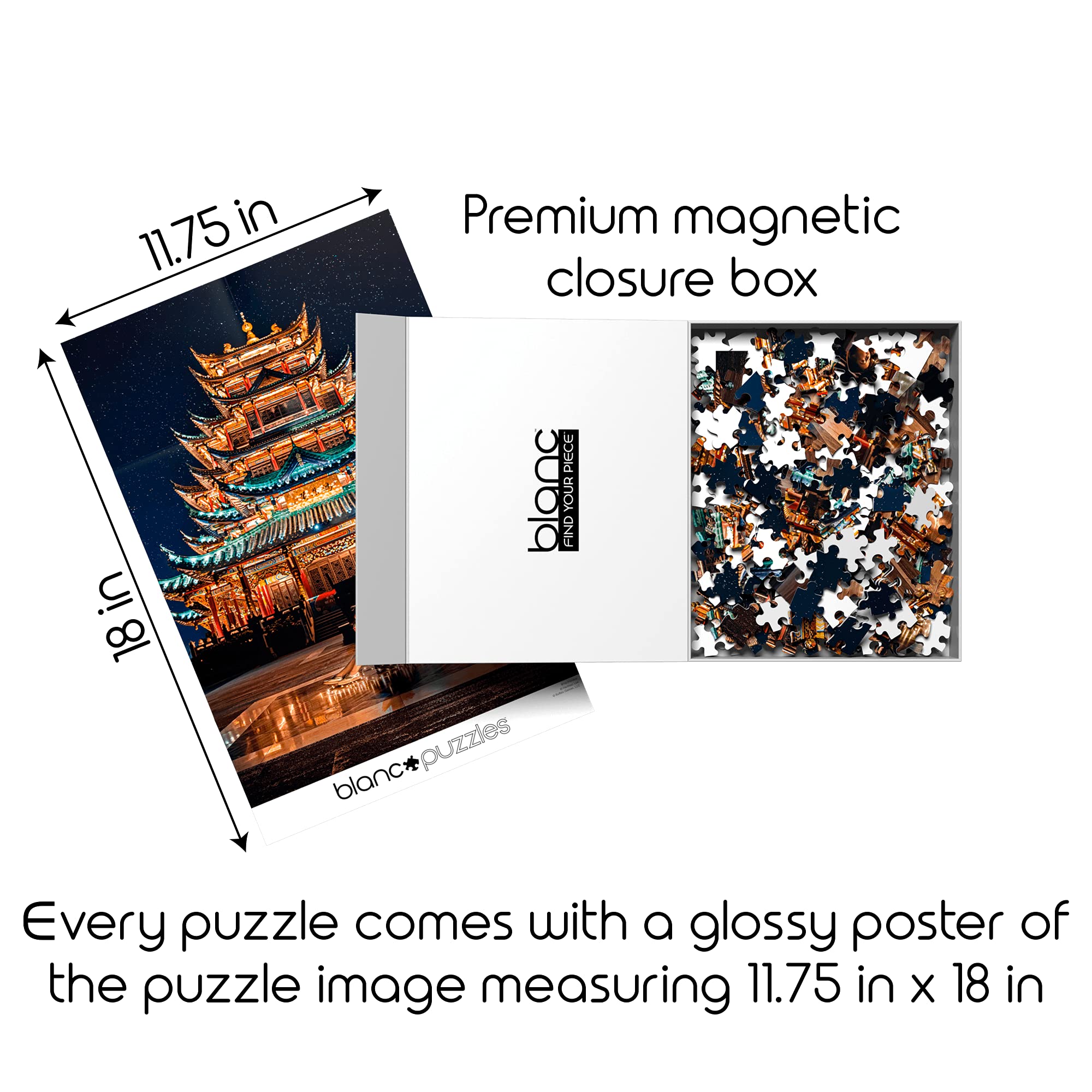 Chongqing Temple Night 500-Piece Jigsaw Puzzle for Adults Relaxation