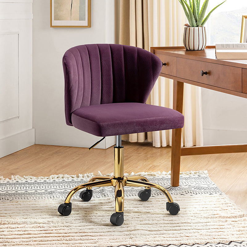 Premium Chandra Velvet Office Chair - Ergonomic Executive Desk Chair with Lumbar Support for Home & Office Workspaces - Comfortable Modern Computer Chair for Long Hours of Sitting