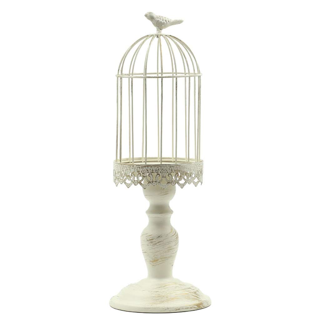 Vintage Iron Birdcage Candle Holder - 16.5