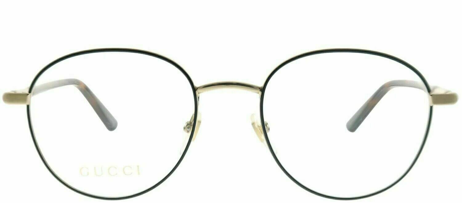Gucci GG 0392O 002 Black Gold Havana Eyeglasses for Women & Men - Luxury Designer Sunglasses for Fashion, Travel & Everyday Wear