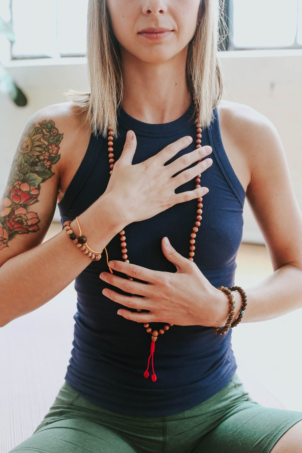 Authentic Hand-Knotted Sandalwood Mala Beads - 108 Prayer Beads for Meditation, Yoga & Spiritual Healing | Premium Buddhist & Hindu Prayer Necklace for Mindfulness & Stress Relief