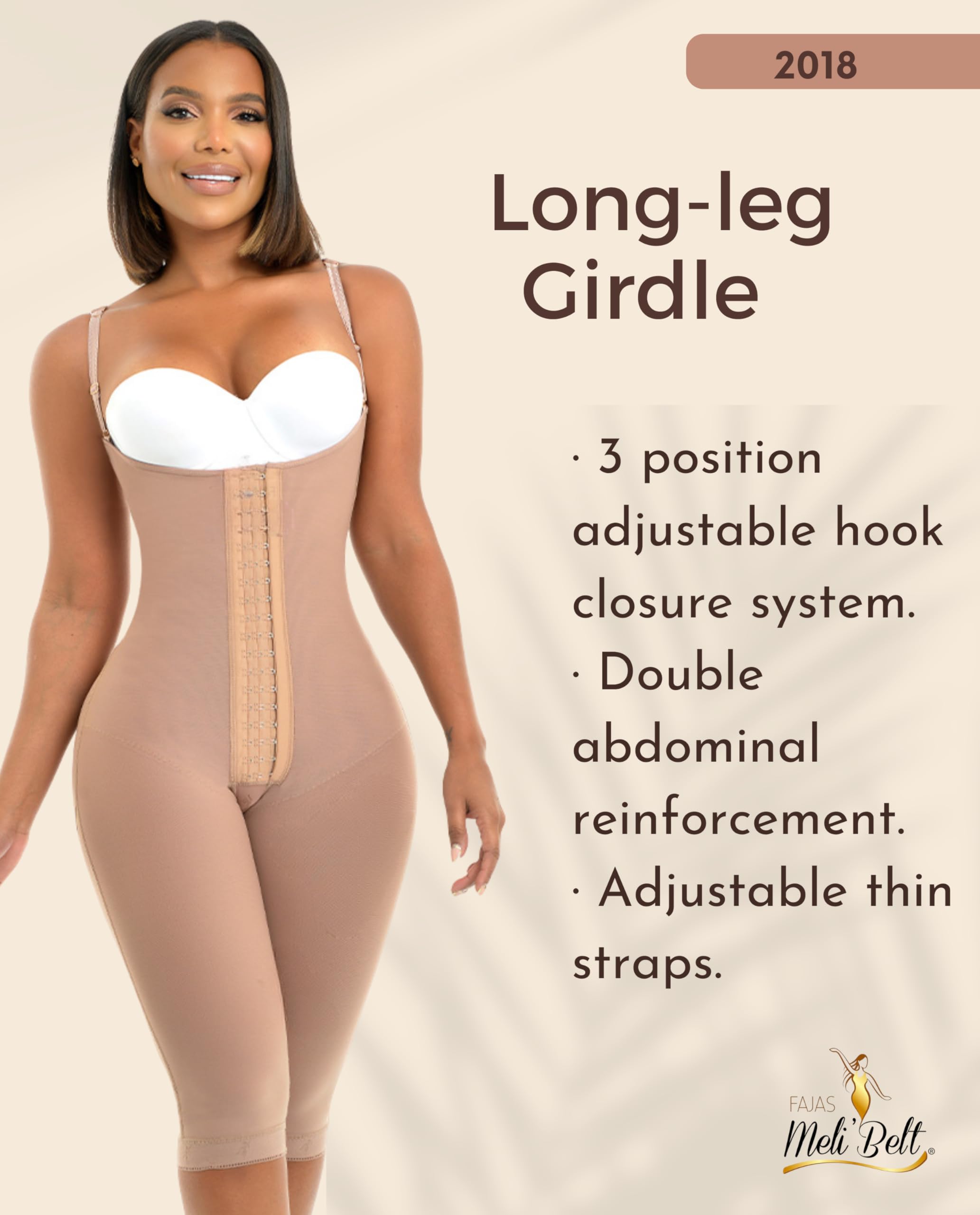 Melibelt 2018 Colombian Shapewear for Women - High Compression Fajas Reductoras & Moldeadoras - Waist Trainer Body Shaper for Tummy Control, Postpartum, Workout & Everyday Wear
