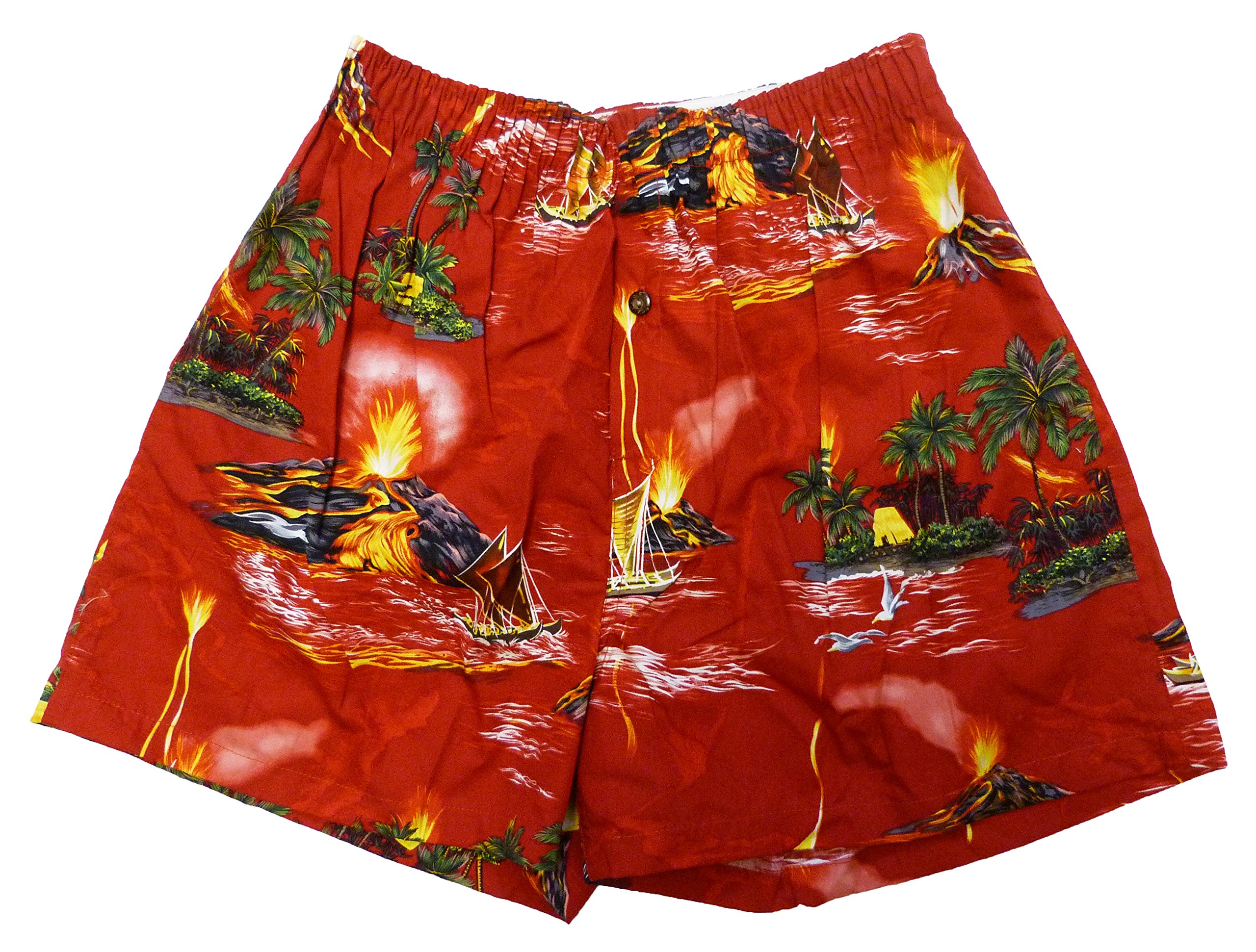 **Premium Bamboo Unisex Boxer Shorts - Soft, Breathable & Comfortable Underwear - Red, Size M (Waist 32-33) - Perfect for Everyday Wear, Travel & Lounge**