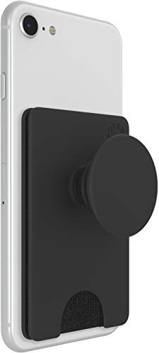 PopSockets Phone Grip with Wallet & Car Vent Mount - Black | Secure Phone Holder for Driving, Hands-Free Use & Easy Access to Cards
